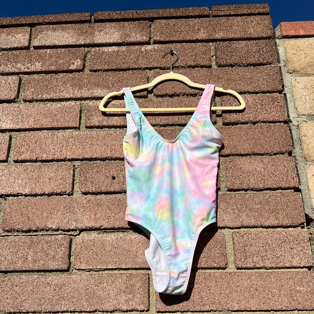 Tie Dye Print One Piece Swimsuit